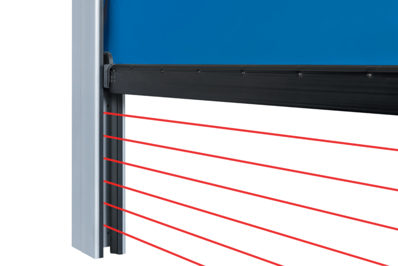 Veiligheidslineaal verdekt in het zijdeel gemonteerd